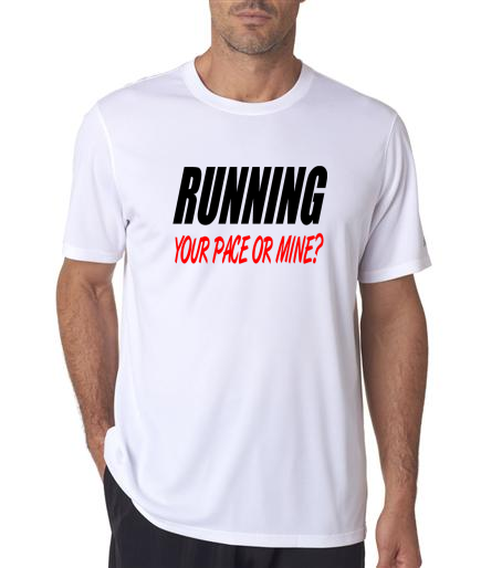 Running - Your Pace Or Mine - NB Mens White Short Sleeve Shirt